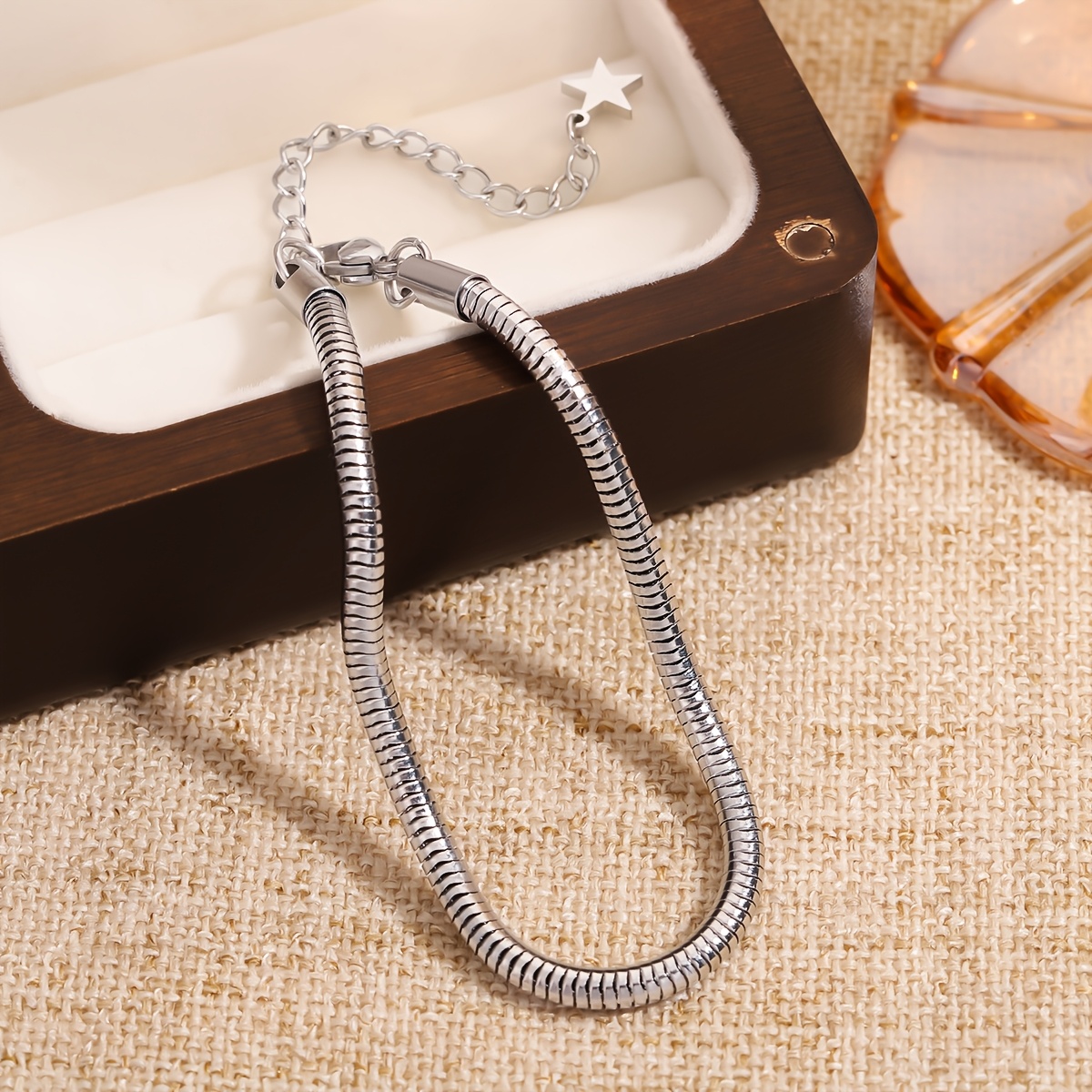 Women's Simple Stainless Steel Snake Chain Bracelet